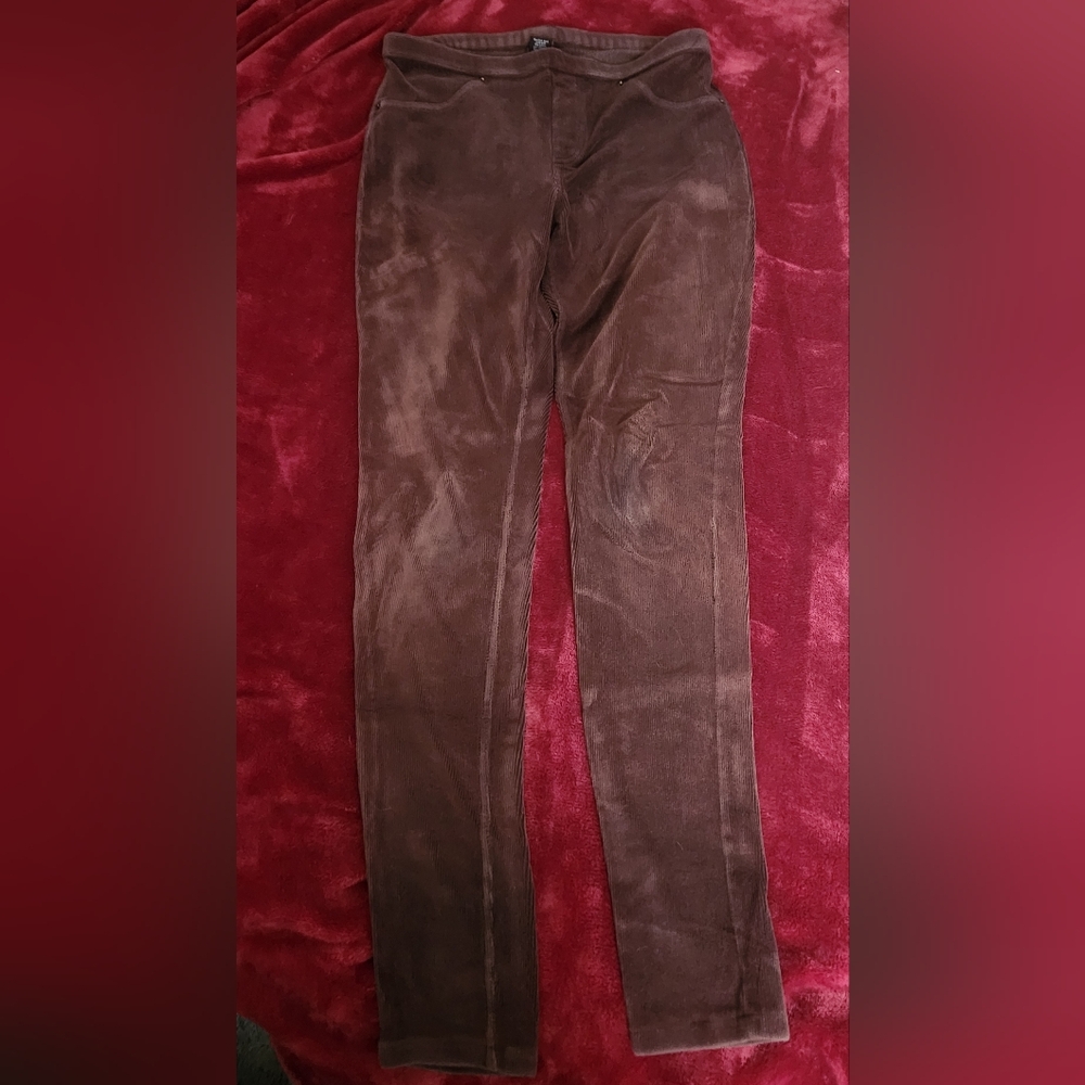 HUE Brown Corduroy Jeggings Size M
